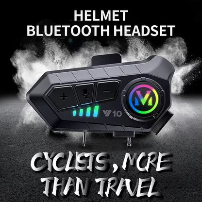 Y10 Motorcycle Helmet Bluetooth Headset 1000Mah Super Long Standby Wireless Hands-Free Waterproof Motorbike Earphone Motorcycle