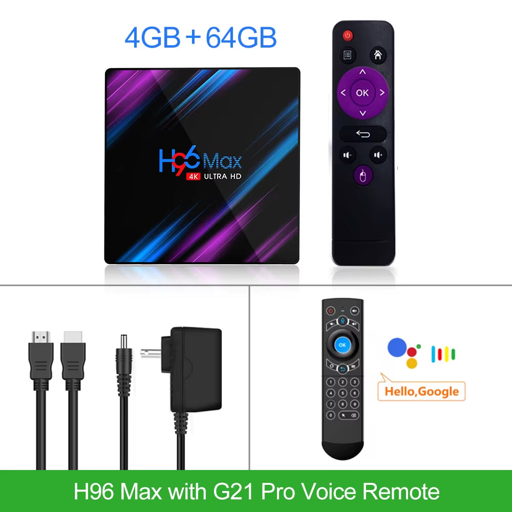 H96 MAX 4GB 64GB Smart TV Box Android 11 Android 10 Wifi TVBOX 4K H96MAX Media Player Set Top Box 4GB 32GB 2GB 16GB