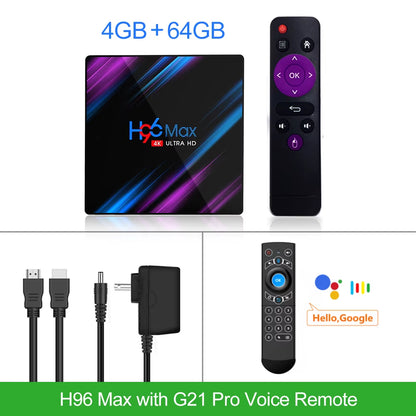 H96 MAX 4GB 64GB Smart TV Box Android 11 Android 10 Wifi TVBOX 4K H96MAX Media Player Set Top Box 4GB 32GB 2GB 16GB