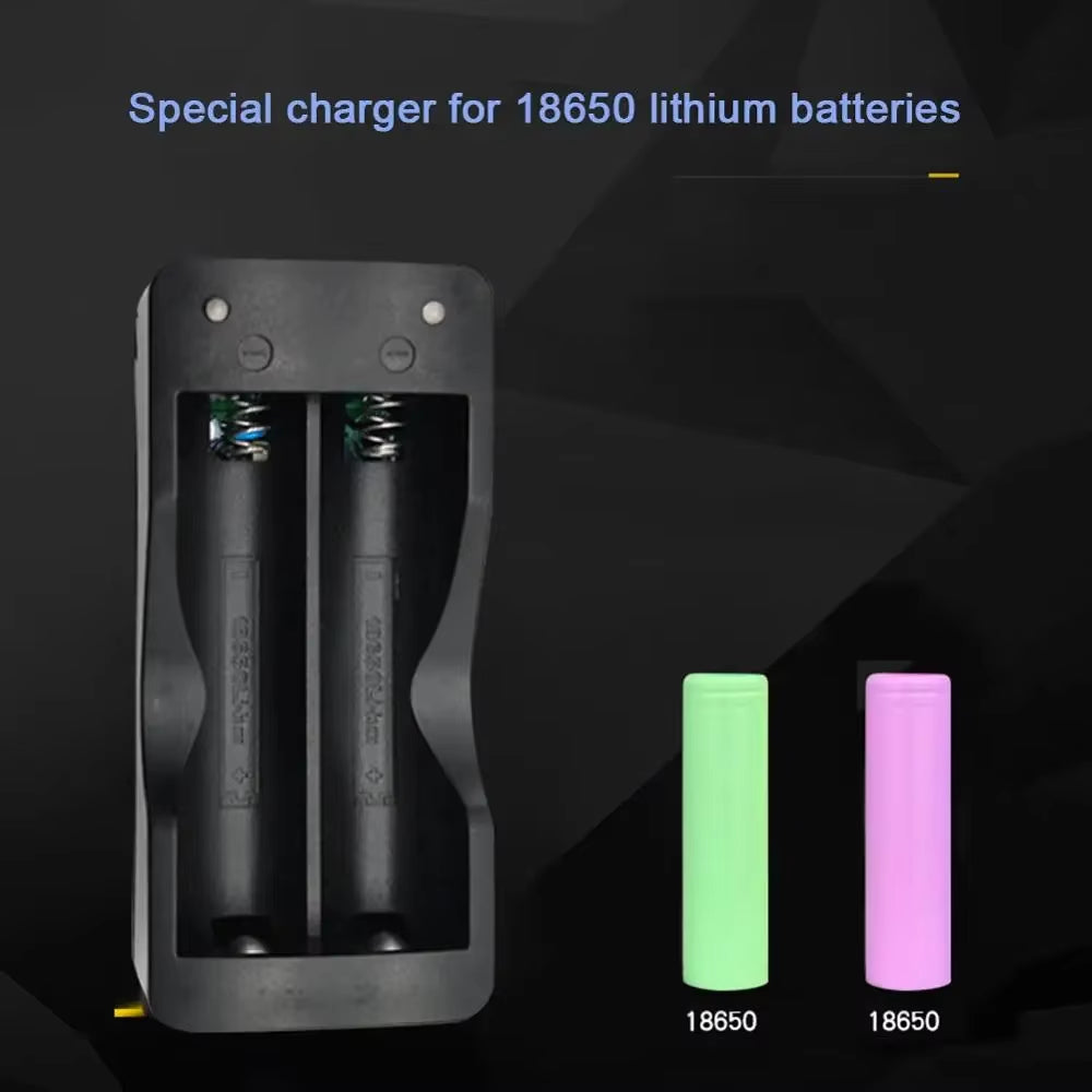 18650 Battery Charger US/EU Plug 2 Slots Smart Charging Safety Fast Charge 18650 Li-Ion Rechargeable Battery Charger