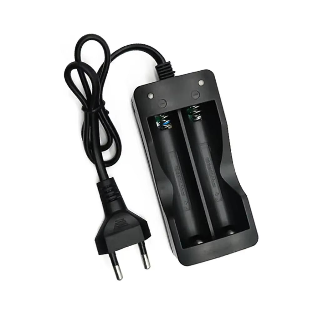 18650 Battery Charger US/EU Plug 2 Slots Smart Charging Safety Fast Charge 18650 Li-Ion Rechargeable Battery Charger