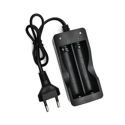 18650 Battery Charger US/EU Plug 2 Slots Smart Charging Safety Fast Charge 18650 Li-Ion Rechargeable Battery Charger