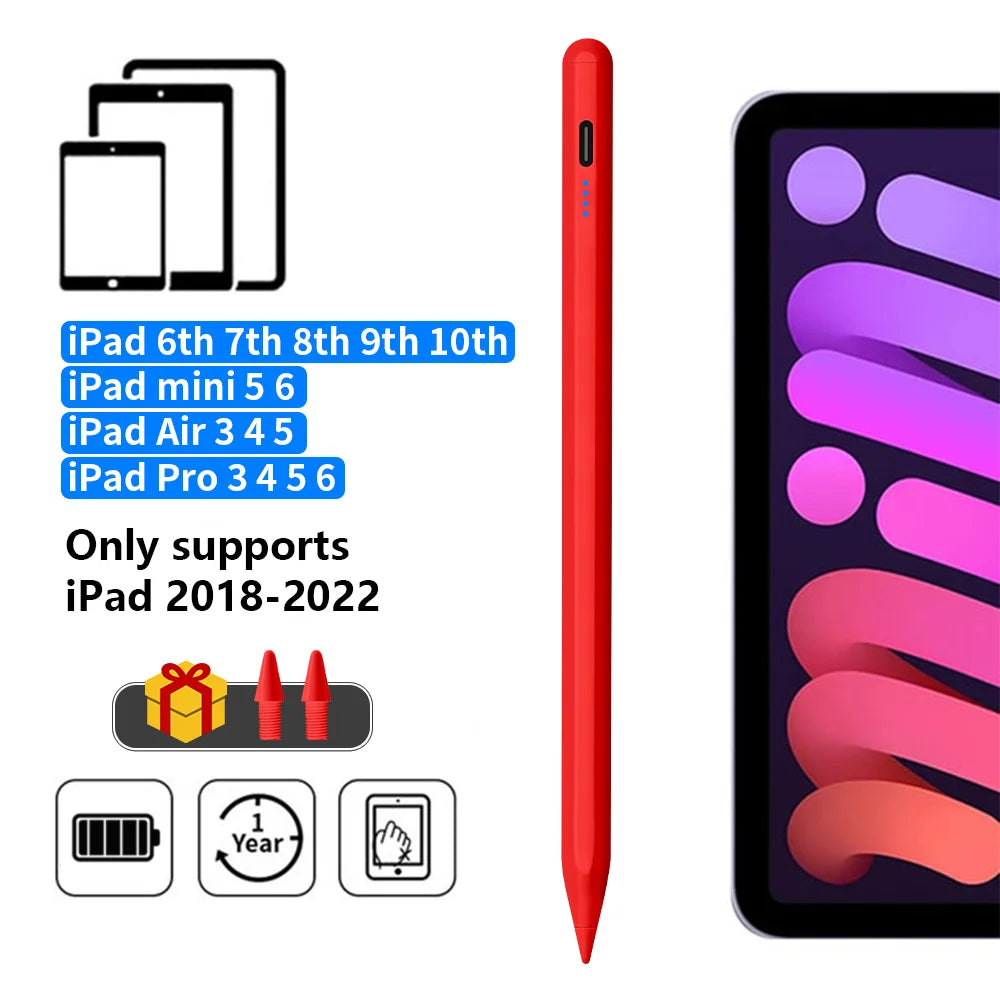 Stylus Pen  Ipad Palm Rejection Power Display for Ipad Pencil Accessories 2022 2021 2020 2019 2018 Pro Air Mini Stylus