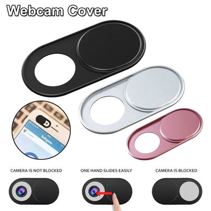 Metal Webcam Cover Camera Magnet Slider Shutter Privacy Protect Sticker for Laptop Tablet Phone Ultra Thin Privacy Sticker